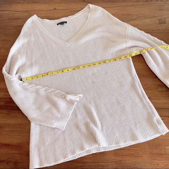American Eagle NWOT cotton blend knit tunic length sweater  statement sleeves XL - Picture 7 of 7